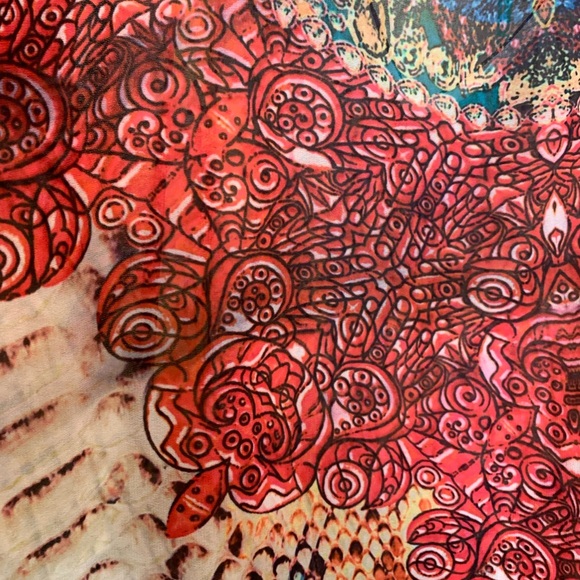 NWT crystal-embellished sheer tunic, wrap or swim coverup one size - Picture 7 of 10